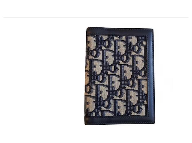 Christian Dior Wallets Small accessories Blue Leather  ref.878544