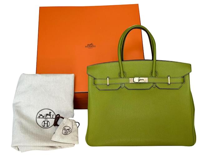 Hermès HERMES BIRKIN 35 Verde Cuero  ref.878759