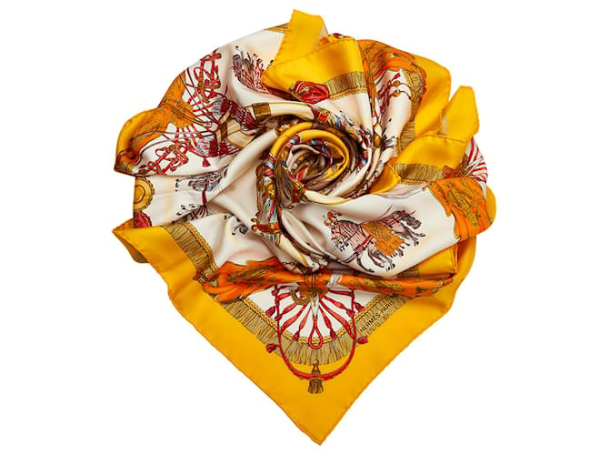 Hermès Multi Caparacons de la France et de l'Inde Foulard en soie Tissu Multicolore  ref.878785