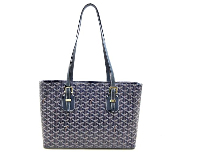 Goyard Blue Coated Canvas Okinawa Tote Handbag