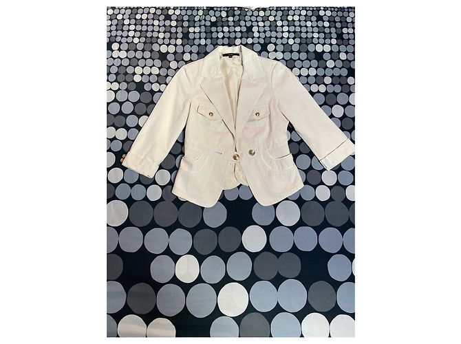 Autre Marque Blazer Celyn B by Elisabetta Franchi de algodão bege creme
