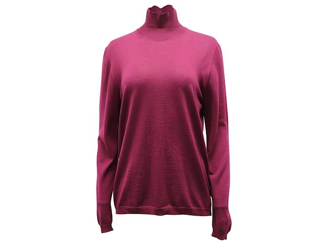 Suéter de gola alta de manga comprida Marni em lã marrom Vermelho  ref.878863