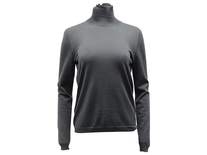 Langärmliger Rollkragenpullover von Marni aus grauer Wolle
