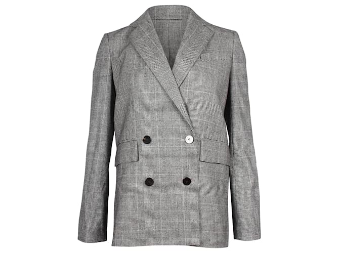 Theory Piazza 2B Blazer Jacket in Grey Print Wool  ref.878891