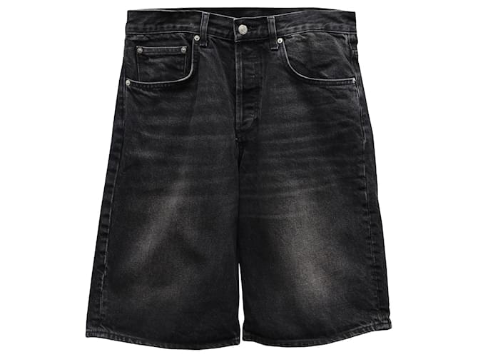 Shorts de caminhada Sandro Paris em jeans de algodão preto  ref.878916