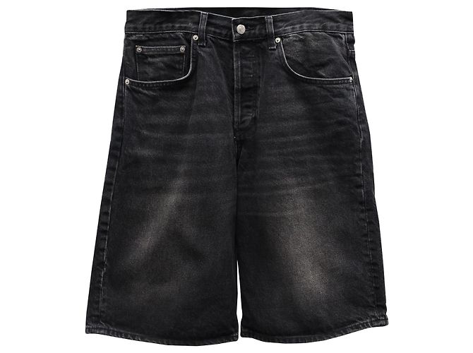 Sandro Paris Walking Shorts de denim de algodón negro