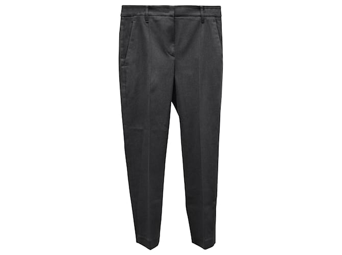 Brunello Cucinelli Pantalones con trabilla Monili en algodón gris  ref.878924
