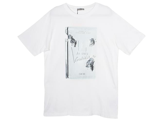 Camiseta Dior x Daniel Arsham Book em algodão branco  ref.878927