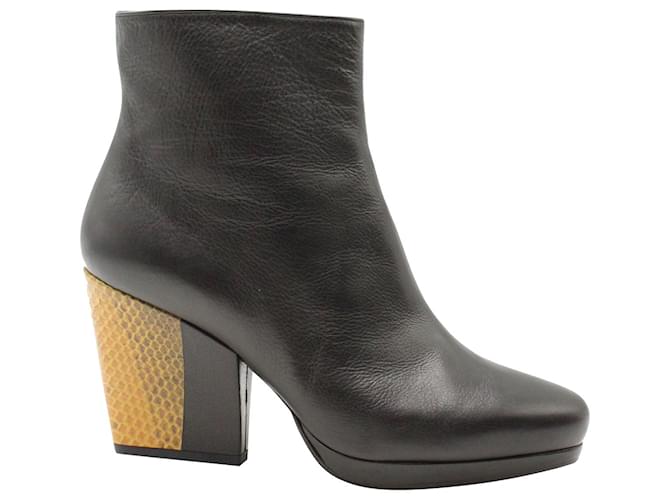 Dries Van Noten Ankle Boots in Black Leather  ref.878993