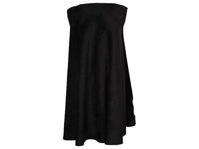 Alaïa Alaia Ärmelloses Swingkleid aus schwarzer Viskose Zellulosefaser  ref.878999