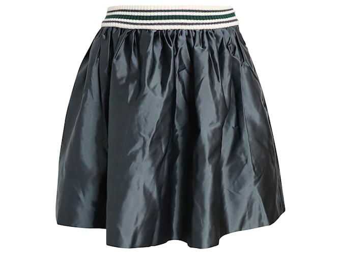 Miu Miu Full Mini Skirt in Green Polyamide  ref.879008