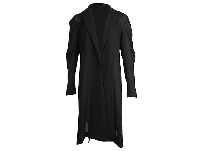 Abrigo largo Yohji Yamamoto de lana negra Negro  ref.879025