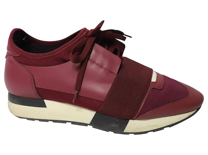 Day Balenciaga Race Runners in Red Purple Leather  ref.879039