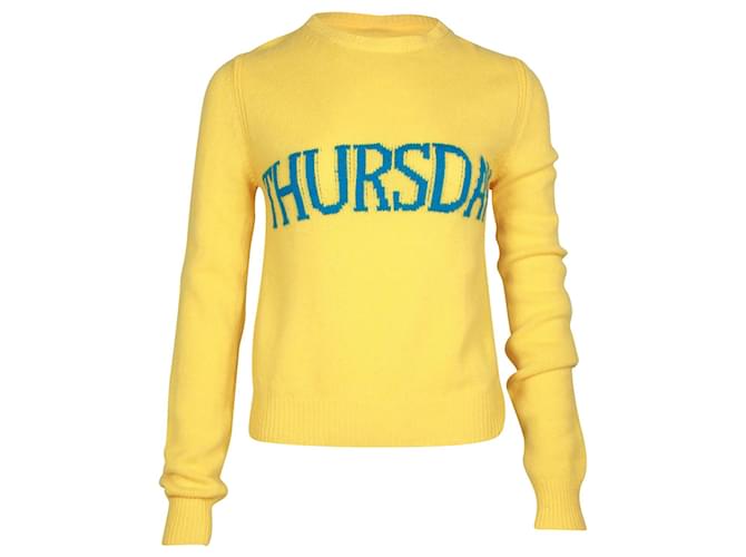 Alberta Ferretti Thursday Sweater in Yellow Virgin Wool  ref.879121