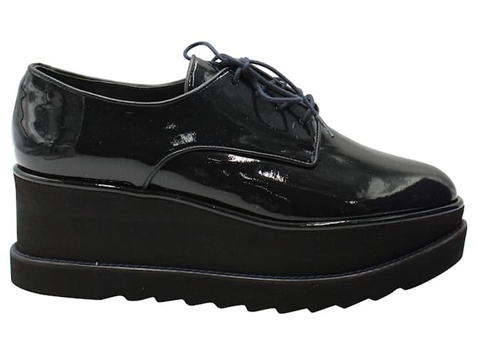 Zapatos Oxford con plataforma Kent de Stuart Weitzman en charol negro Cuero  ref.879127