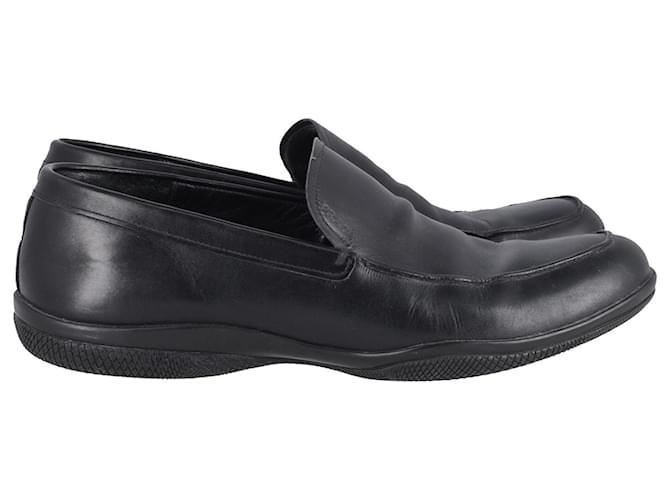 Prada Sports Slip-On-Loafer aus schwarzem Leder  ref.879137