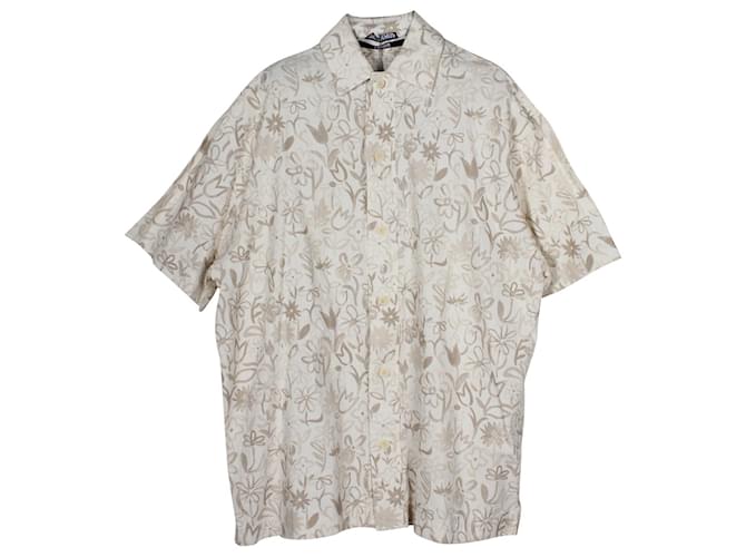 Camicia oversize Jacquemus Moisson con stampa floreale in cotone beige  ref.879247