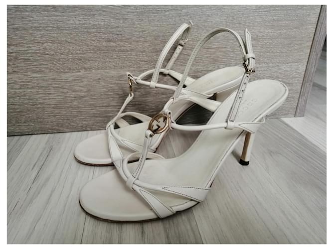 Gucci Sandals Beige Leather  ref.879274