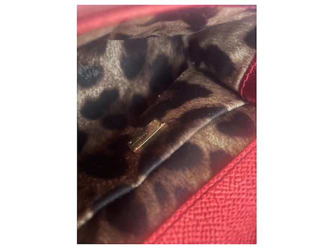 Dolce & Gabbana Micro saco de silicone Vermelho Couro  ref.879900