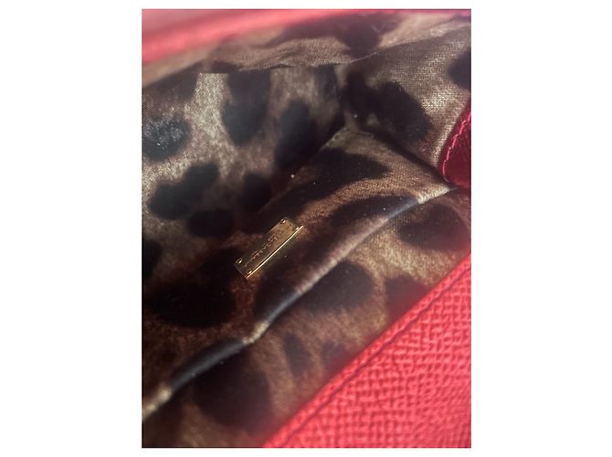 Dolce & Gabbana bolsa micro Silicy vermelha de couro Vermelho