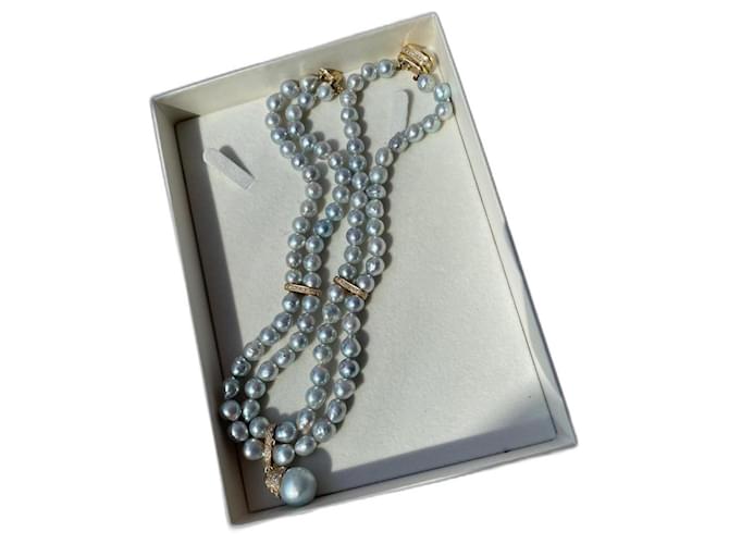 Autre Marque Halsketten Mehrfarben Perle  ref.879907