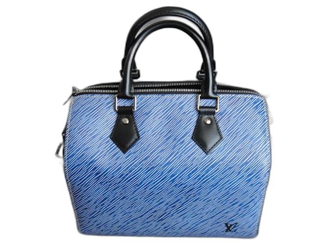Louis Vuitton Speedy  bandoulière 25 cuir épi denim bleu  ref.879911