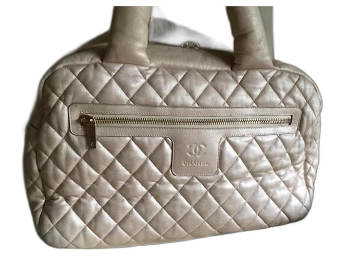 CHANEL COCO COCOON BAG IN CHAMPAGNE LIGHT GOLD LEATHER Golden Lambskin  ref.879920