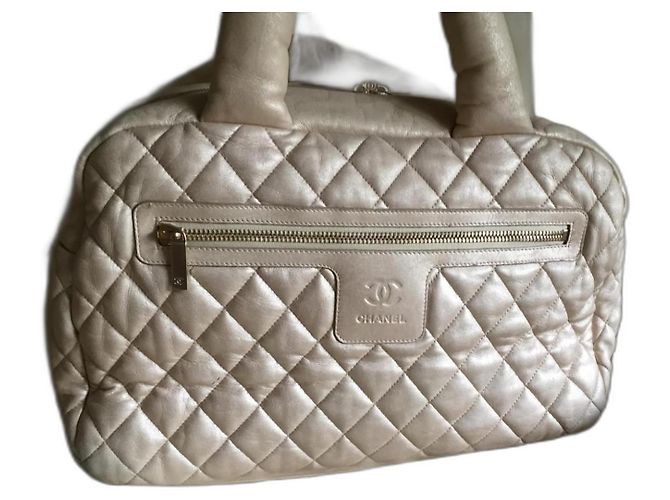 CHANEL COCO COCOON TASCHE AUS CHAMPAGNER HELLGOLDLEDER Golden