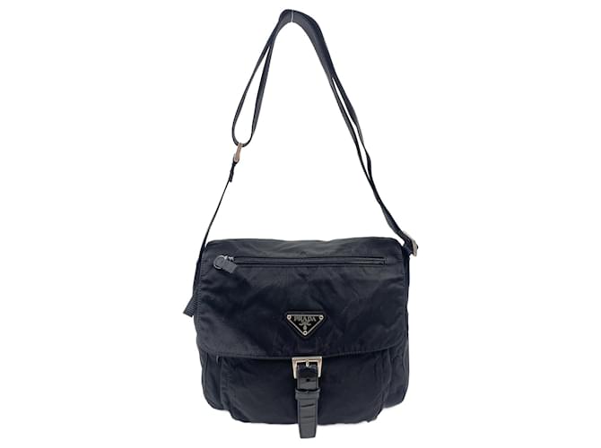 Prada Black Nylon Messenger Bag Small QNB05121KH010