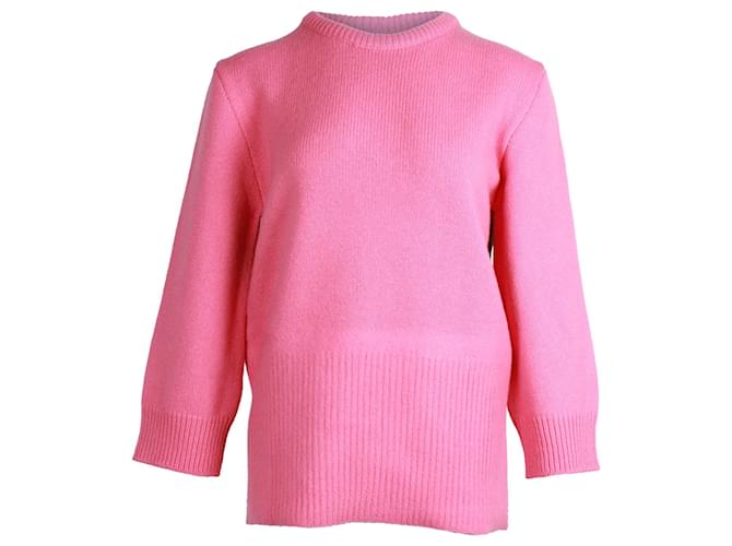 Suéter Marni de malha canelada em lã rosa  ref.880166