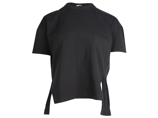 Camiseta Acne Studios Piani de gola redonda em algodão preto