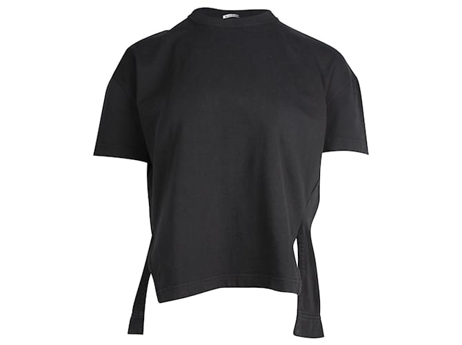 Acne Studios Piani Rundhals-T-Shirt aus schwarzer Baumwolle  ref.880178