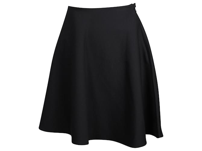 Mini jupe évasée Prada en nylon noir  ref.880188