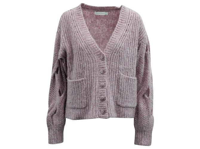 Cardigan Jonathan Simkhai Reagan em Lã Rosa Marrom
