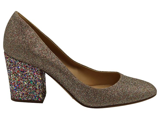 Décolleté Sergio Rossi Glitter in Pelle Multicolor Stampa python
