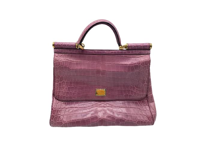 DOLCE & GABBANA Handtaschen T.  Rindsleder Pink  ref.880255