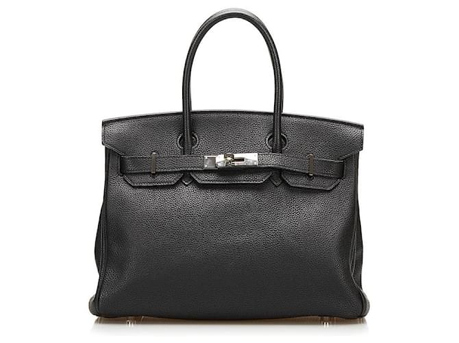 Hermès Togo Birkin 30 Black Leather Pony-style calfskin  ref.880266