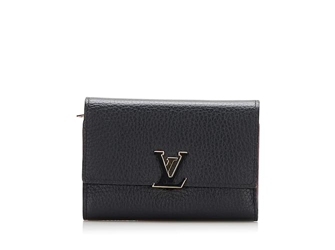 Louis Vuitton - Black Taurillon Leather Capucines Wallet