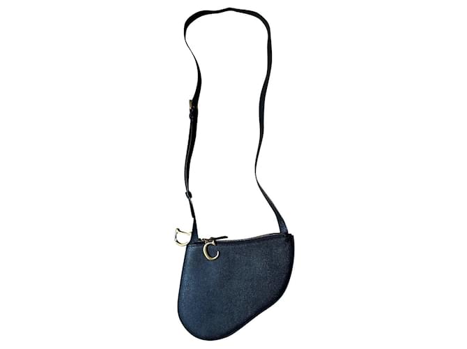 Saddle Dior Handtaschen Schwarz Leder  ref.880475