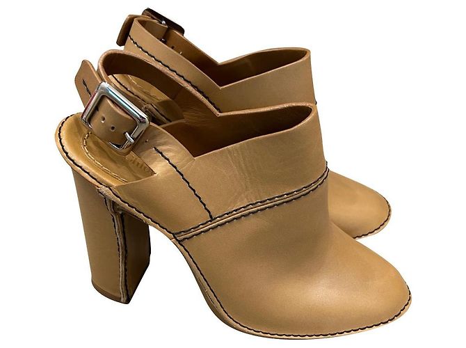 Chloé Clogs Beige Leather