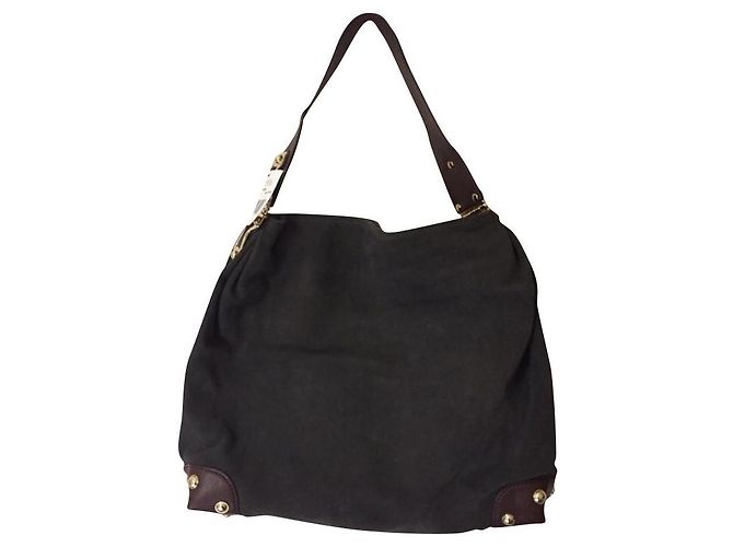 Bolsa Michael Kors em camurça caqui