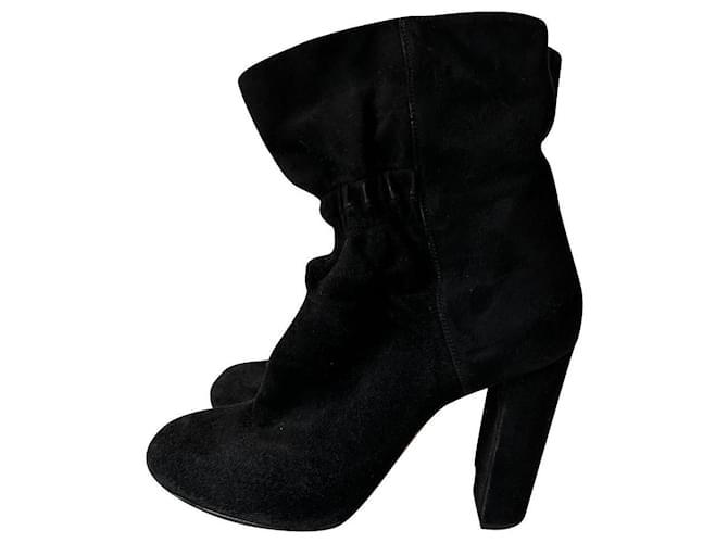 Chloé ankle boots Nero Scamosciato  ref.880622