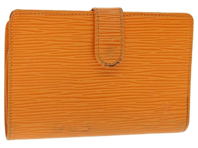 LOUIS VUITTON Epi Porte Monnaie Billets Viennois Geldbörse Orange M6324H LV 39484 Leder  ref.880675