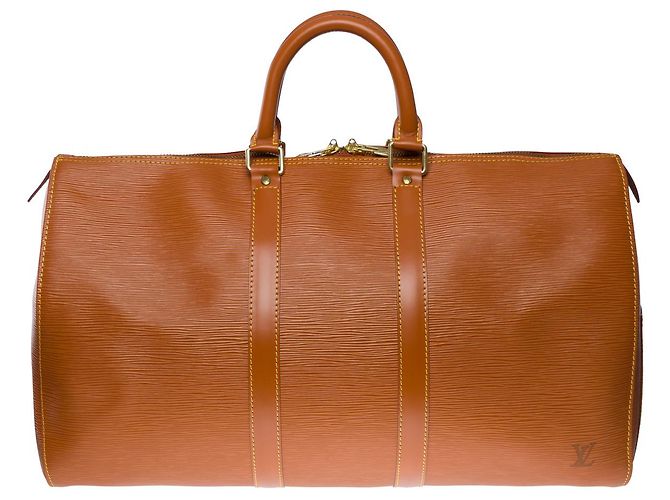 Bags LOUIS VUITTON Keepall in Leather Camel - 101175