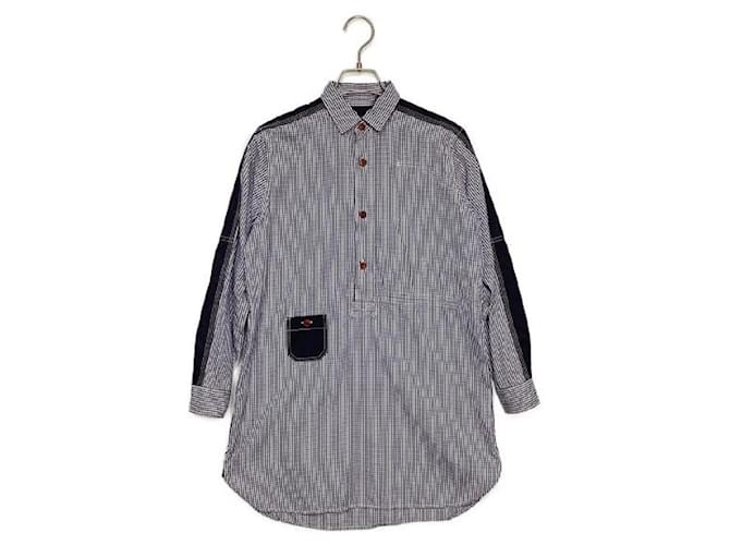 ****Junya Watanabe Checkered Long Sleeve Shirt White Navy blue Cotton  ref.880962