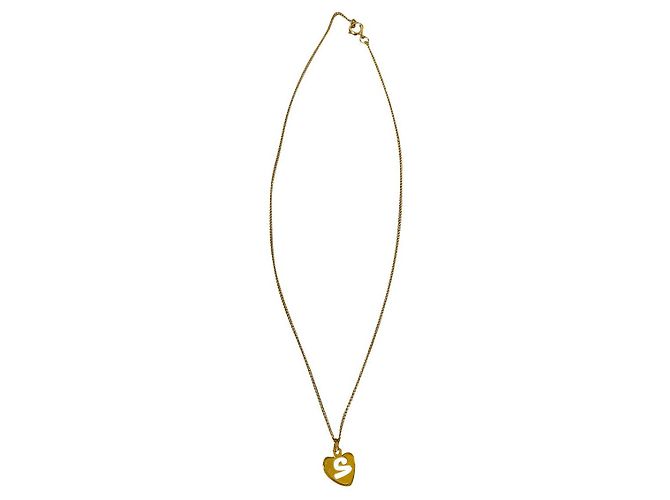 Joia Coração Schiaparelli Bege Dourado