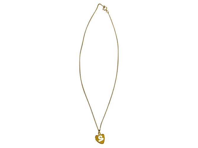 Autre Marque Schiaparelli Heart Jewelry Beige Golden Steel  ref.880994