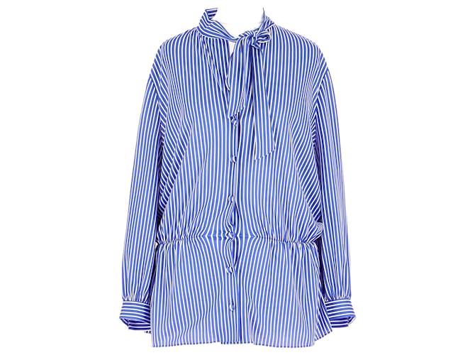 Balenciaga Shirt Navy blue Polyester  ref.881077