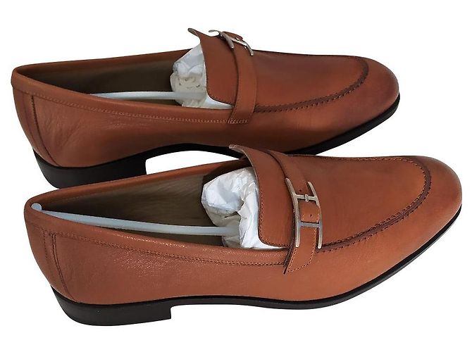Hermès Mocassini Hermes Monterey Marrone Pelle