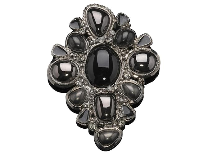 Chanel Pins & brooches Black Metal Pearl ref.881111 - Joli Closet